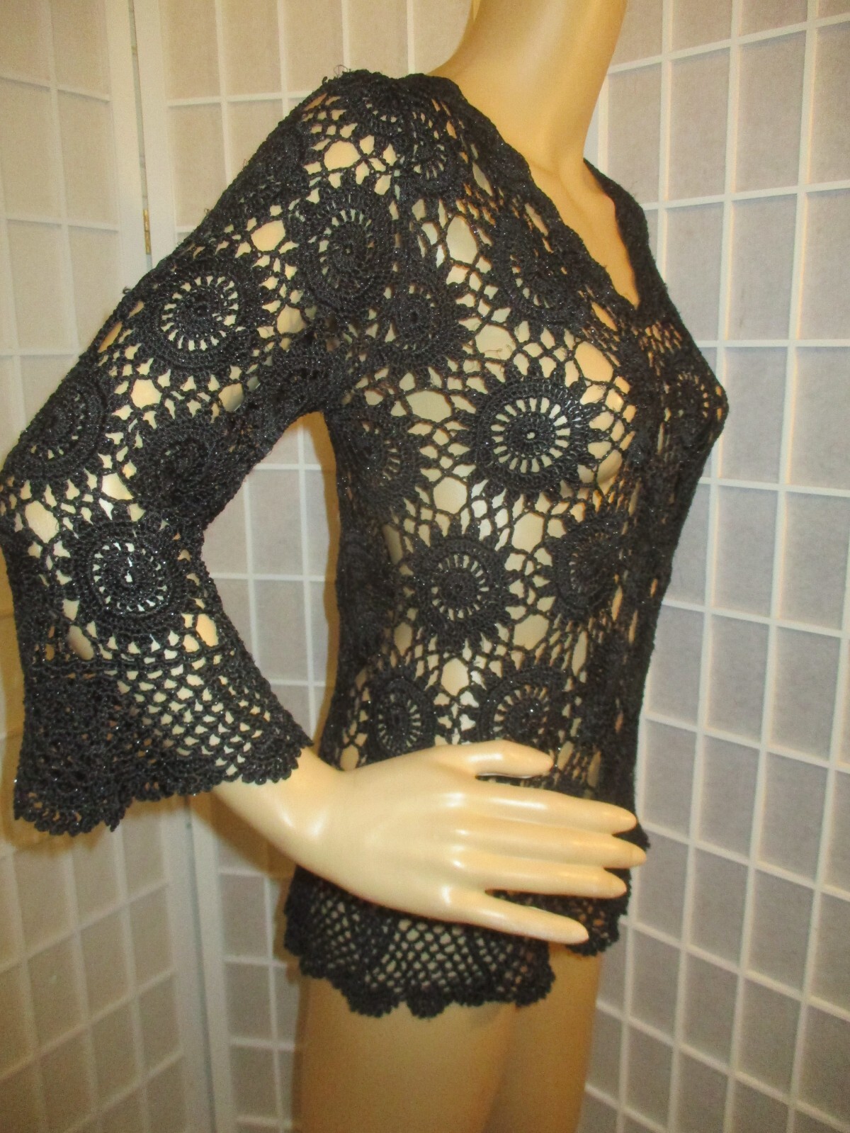 Joseph A vintage old stock crochet tunic sweater top