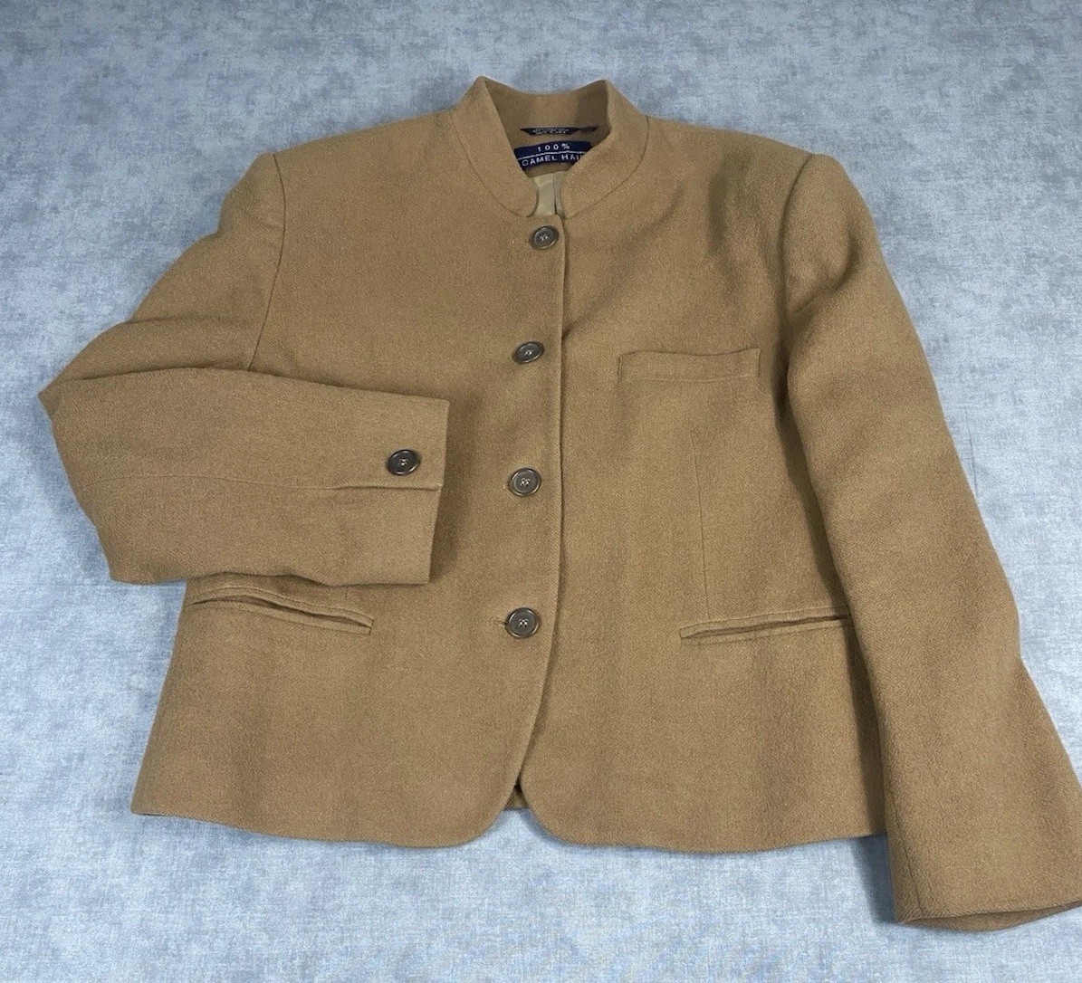 Vintage Corbin Collection Camel Hair Blazer USA Women’s Sz 12 Tan Jacket