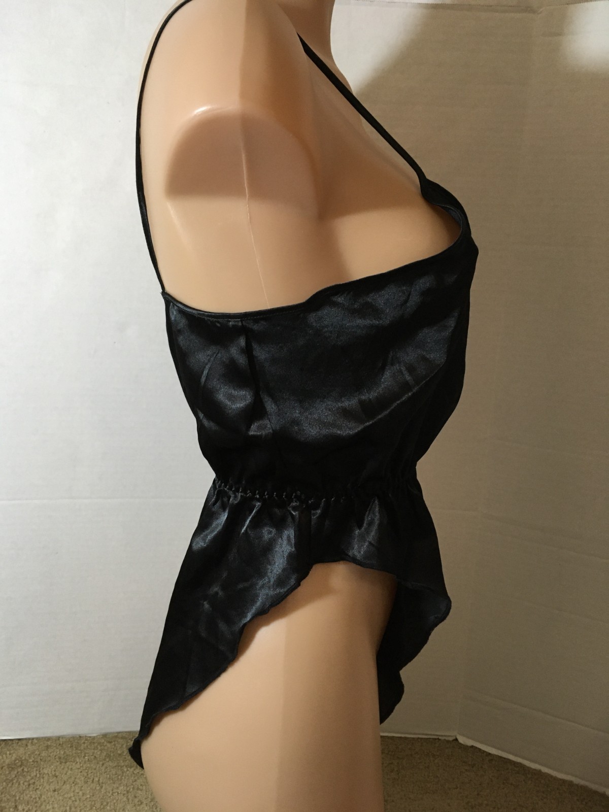 Vtg VICTORIA’S SECRET Silky SATIN High-Leg Bodysuit Teddy Gold Label Whimsigoth