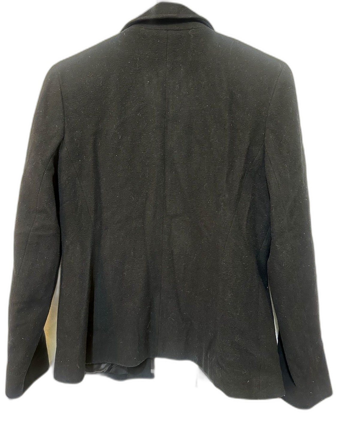 Vintage Ann Taylor Wool Cashmere Blend Zip Front Jacket Black Women’s Size 4