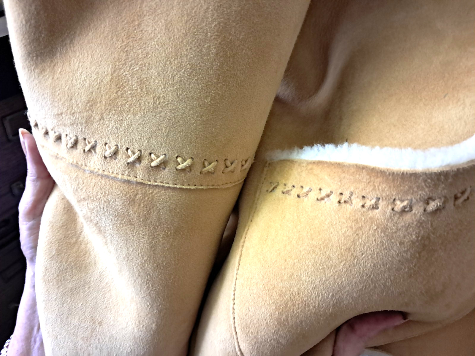 Pre-Owned L Shearling Leather Jacket The Territory Ahead Near Mint