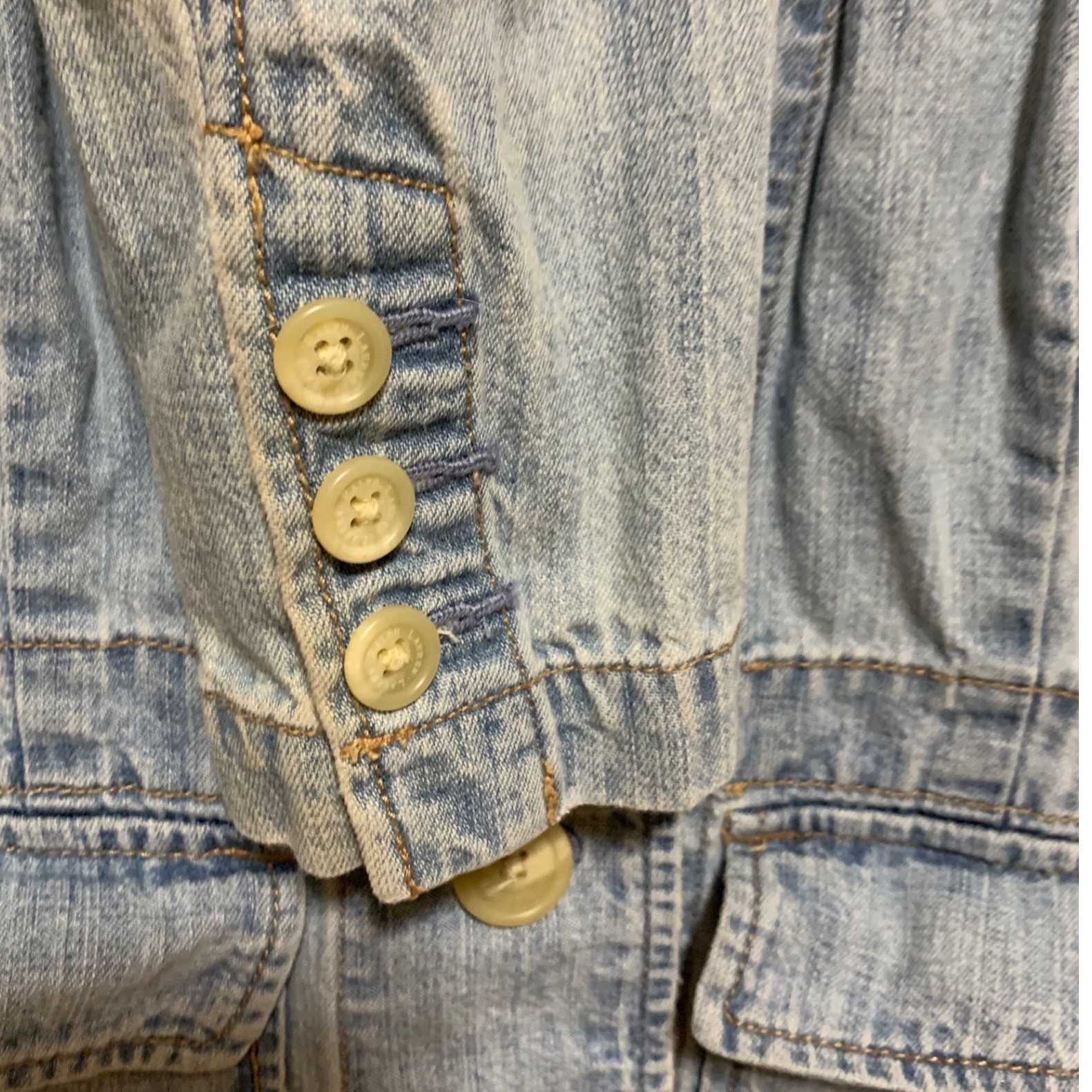 VTG Lauren Jeans Co. Ralph Lauren cotton denim blazer Jacket PM boho cottagecore