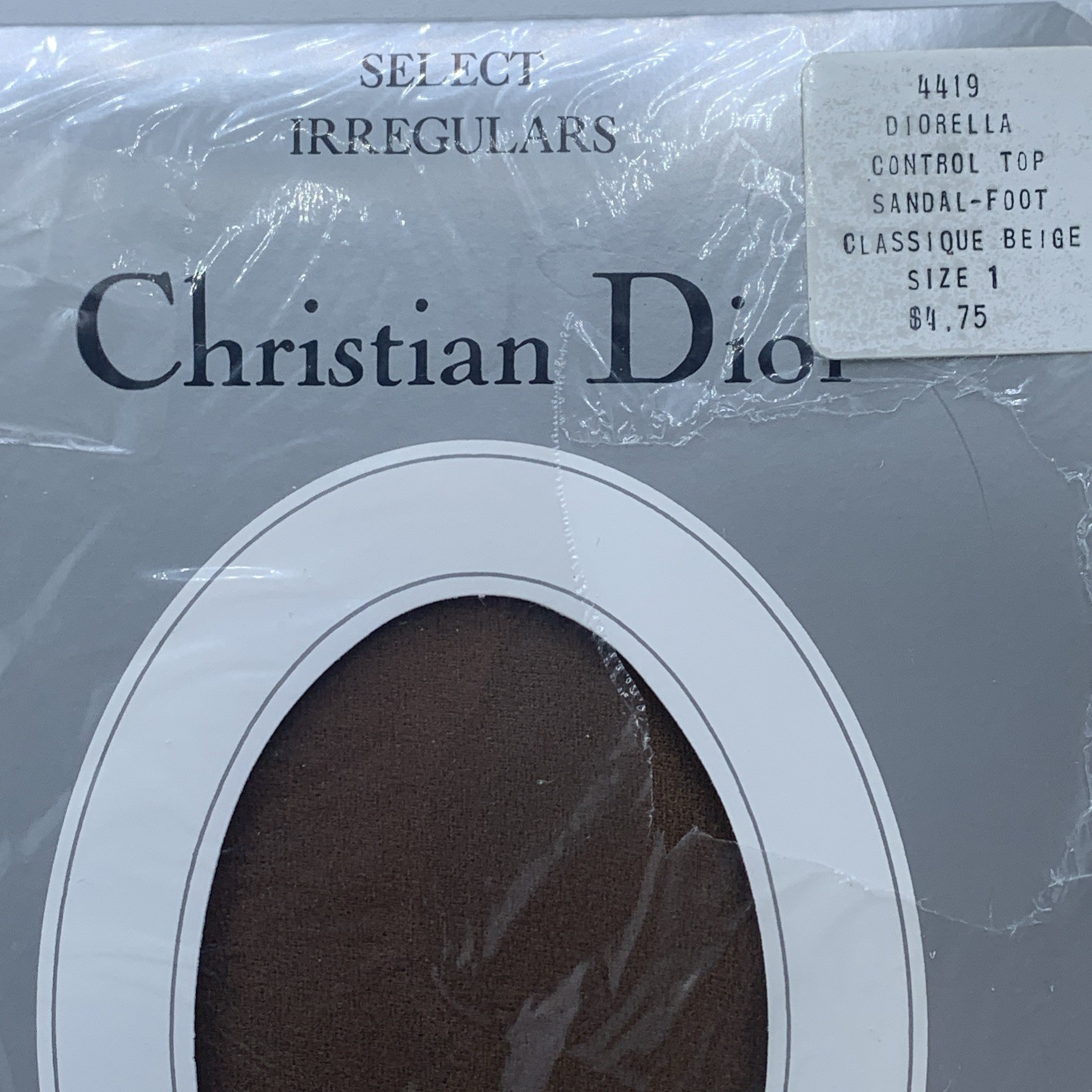 2 VTG Christian Dior Pantyhose 4419 – Classique Beige Size 1 Select Irregulars