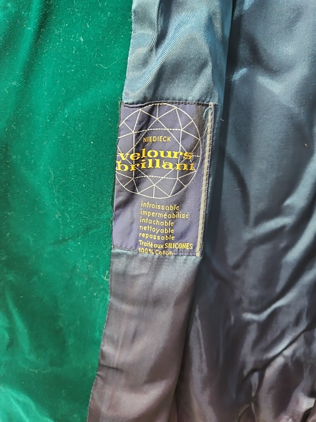 Vintage Lou Ritchie of Montreal Velour Dress Coat Emerald Green