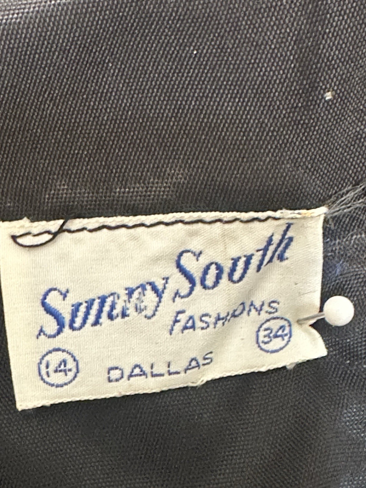 Vintage Sequin Bead Top Kimball Tag Sunny South Women’s 14, 34 Mid Century Glam