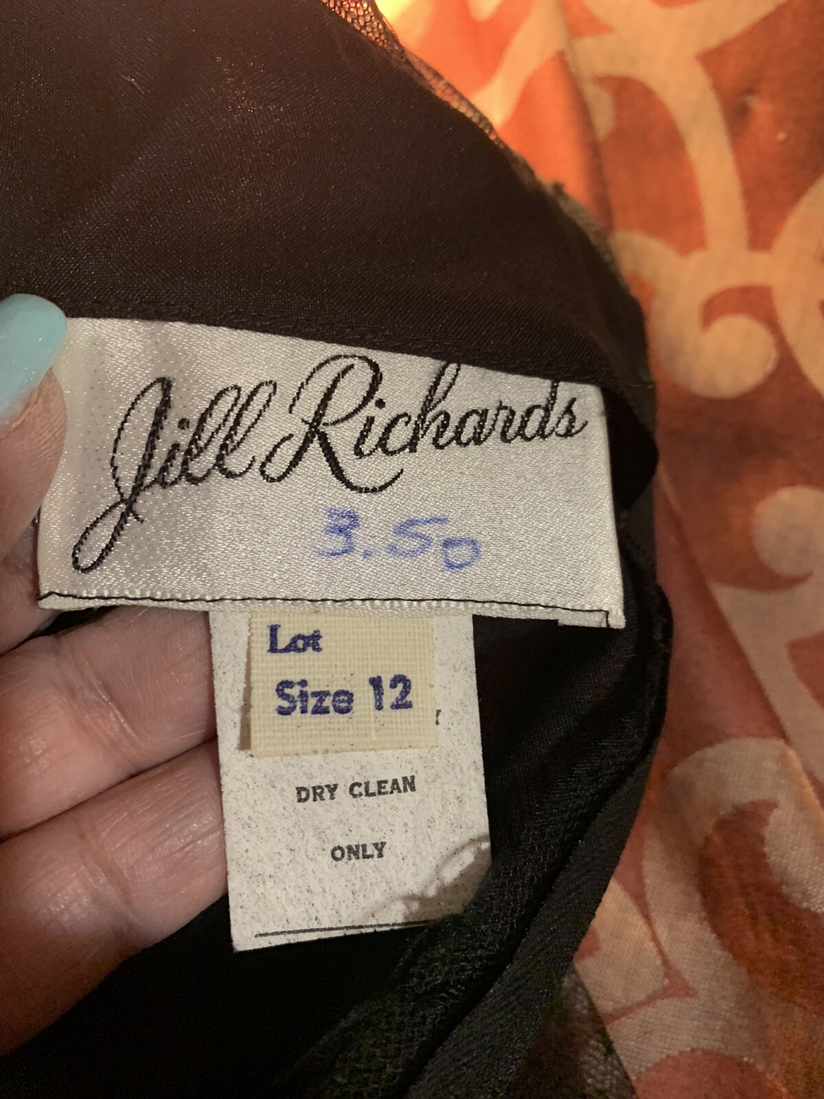 Vintage Jill Richards Black Lace Dress
