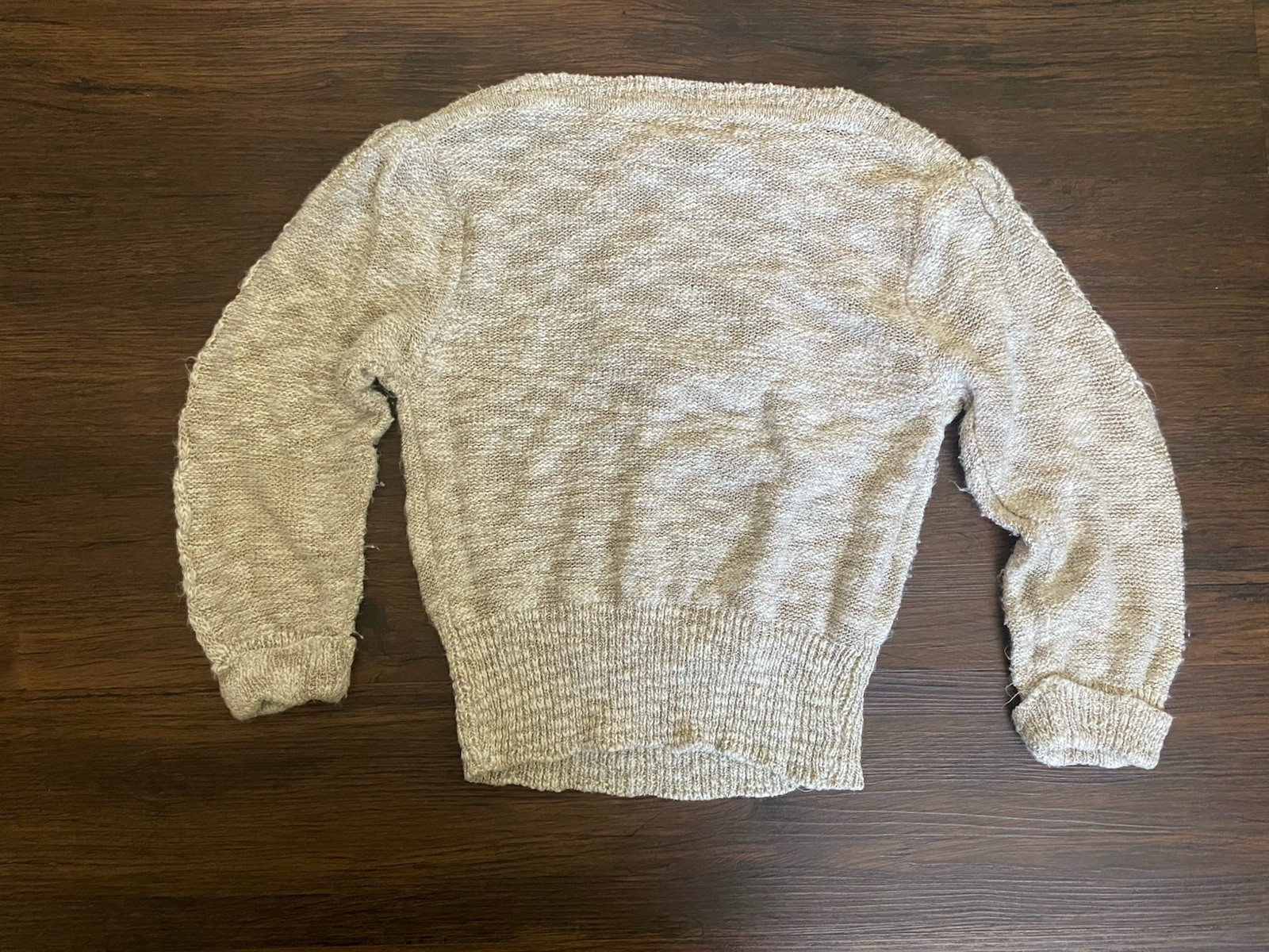 Vintage 1980s Cream Light Sweater Lace Detail XS Small