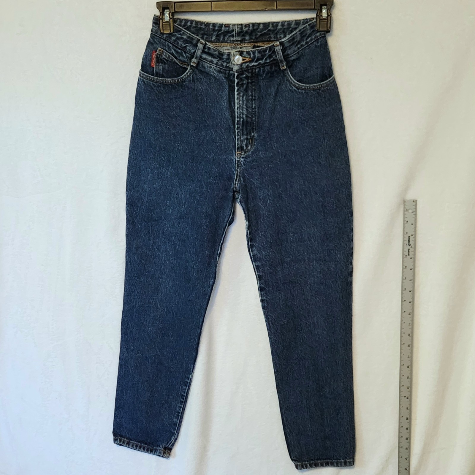 Vintage Bongo Women’s Sz 9 (29×28) 90s High Waisted Tapered Leg Mom Jeans USA