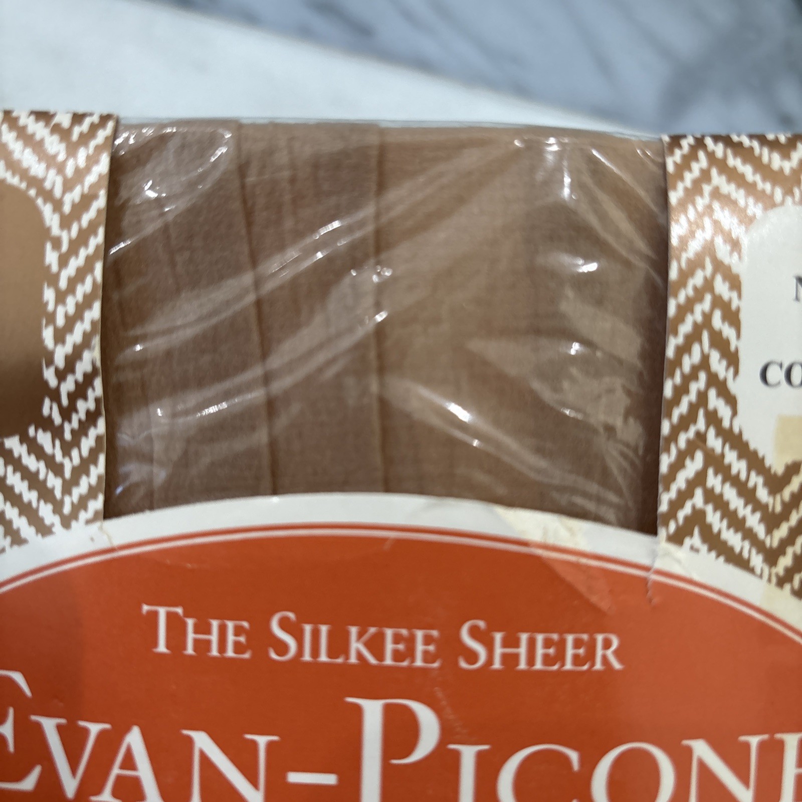 Vintage Evan-Picone Pantyhose NUDE 181 Long Control Top Cotton Shield Sandalfoot