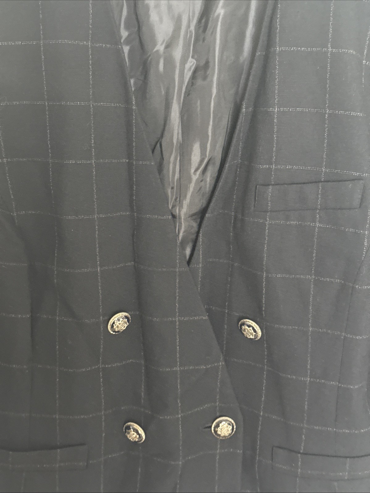 EN AVANCE Vintage Navy Double Breasted Military Style Crop Blazer Women’s 18W