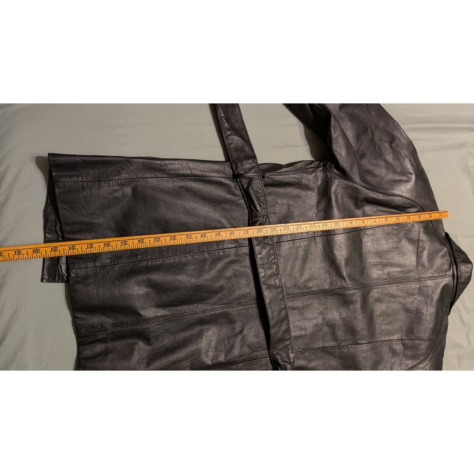Avon Fashions Black Leather Trench Coat Vintage Belted Jacket F5133X Womens SM