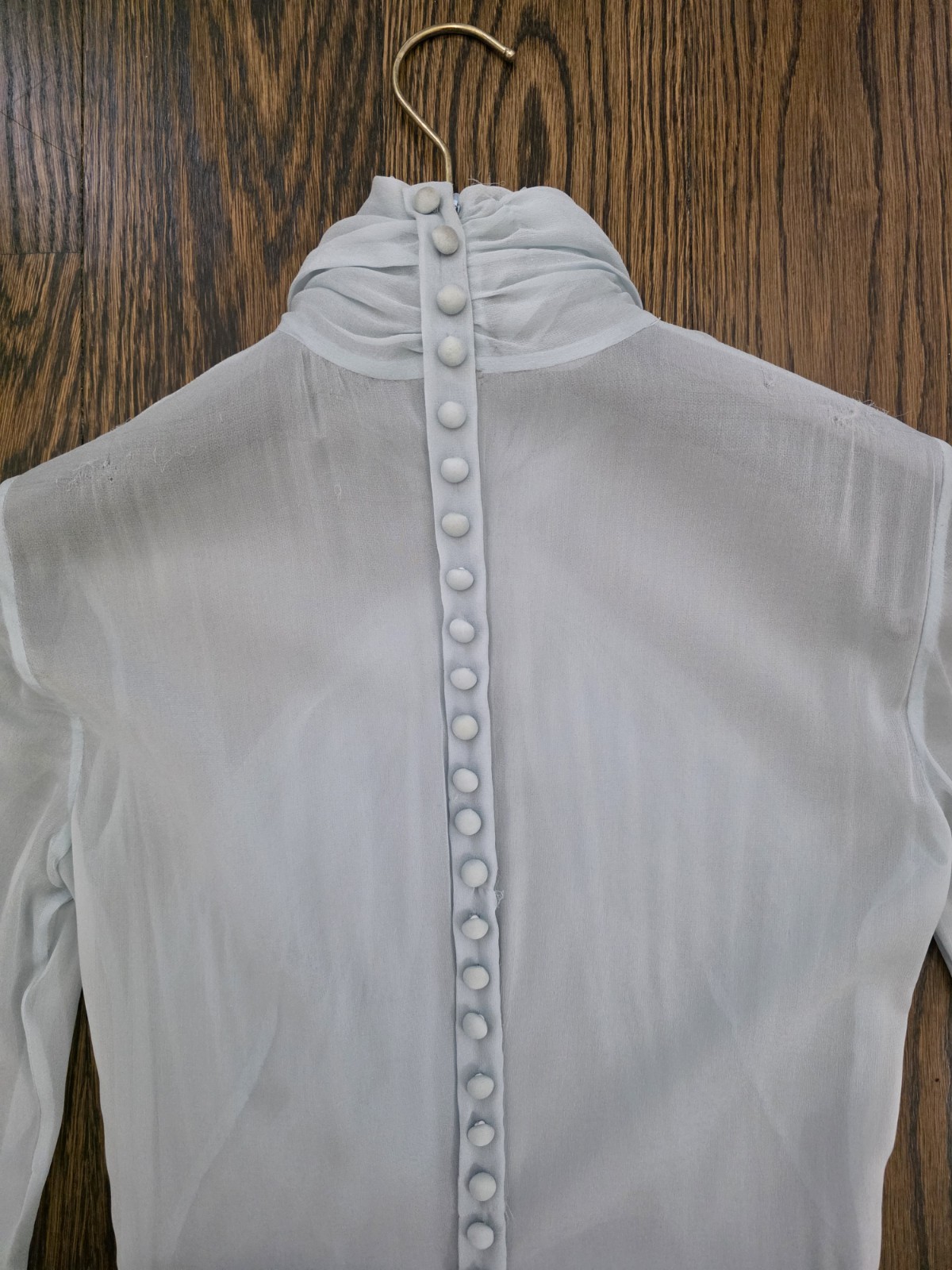 Vintage Emilio Pucci Silk Light Blue Chiffon Wool Sheath Dress IT38 NWT W/Hanger