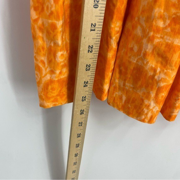 Vintage 50’s Murray Millman swing dress orange midi Sz XS cutout bow back