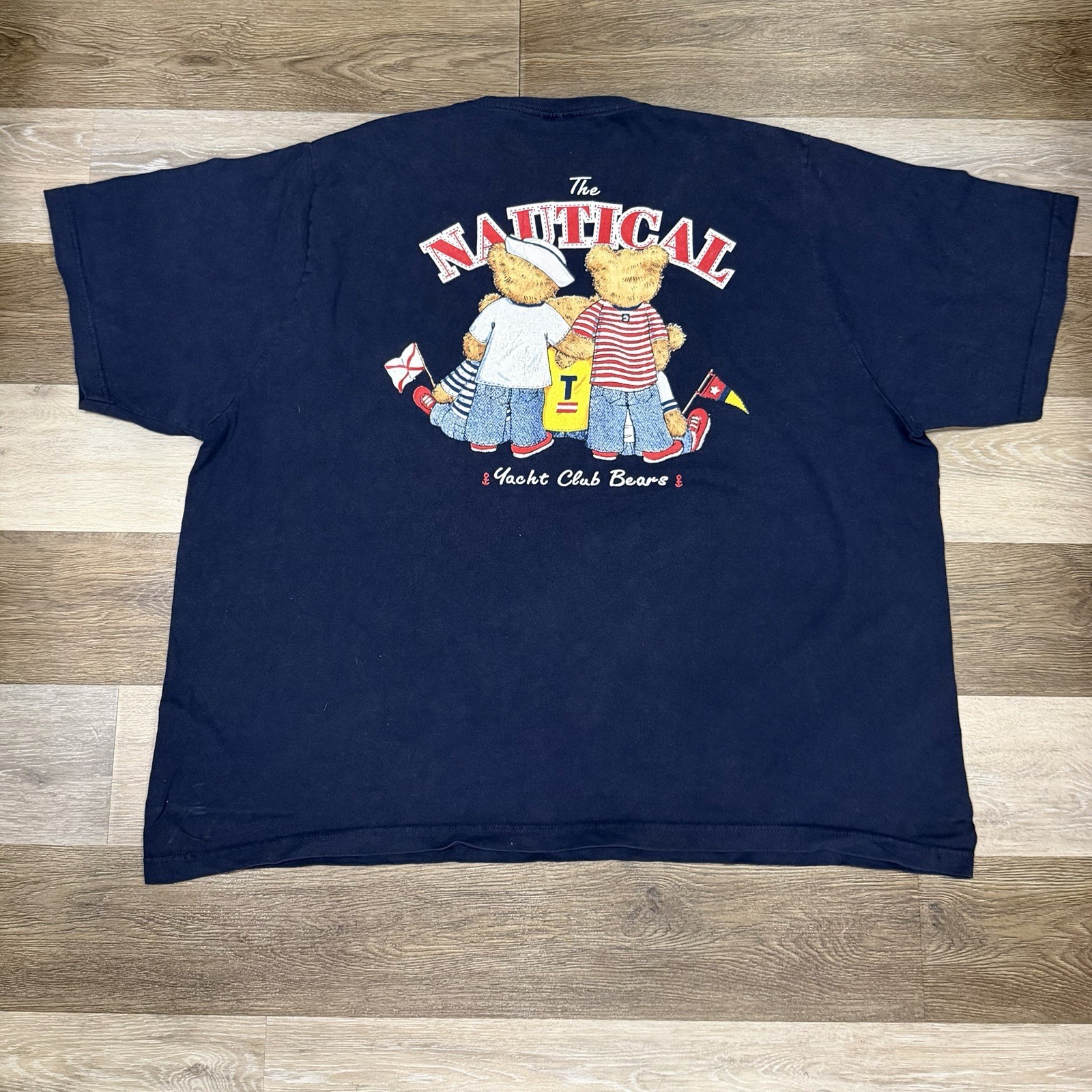 Vtg BOBBIE BROOKS T-Shirt Women’s Sz 26W/28W Yacht Club Bears Nautical 90s SEE