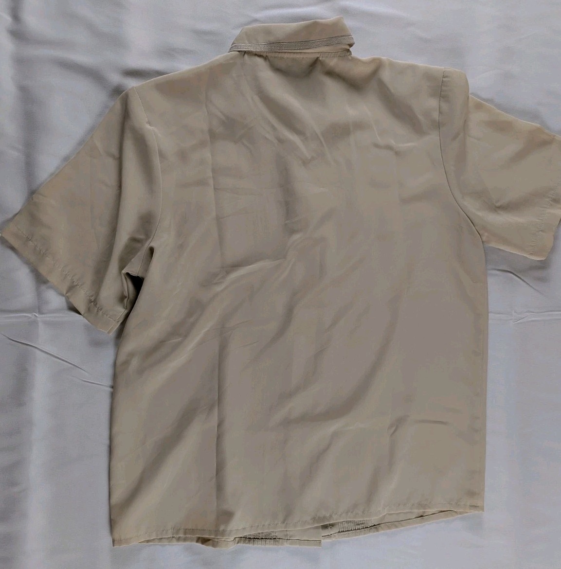 Claudia Richard Vintage Embroidered Guayavera Beige Sz 10