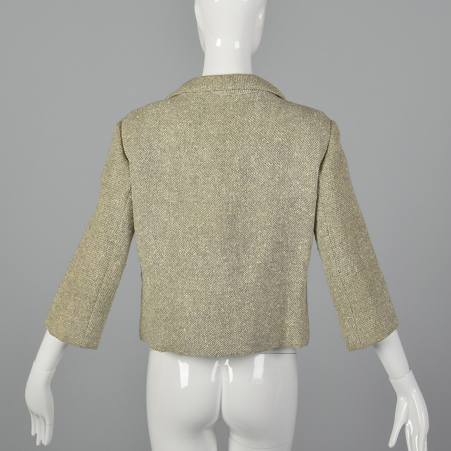 L1960s Balenciaga Haute Couture Numbered Tweed Jacket Classic Designer Timeless