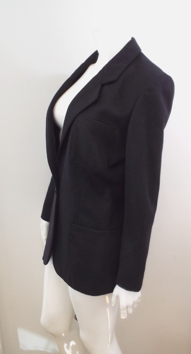 Vintage Giorgio Armani Charcoal Gray Wool Blazer Suit Jacket Italy Size 42