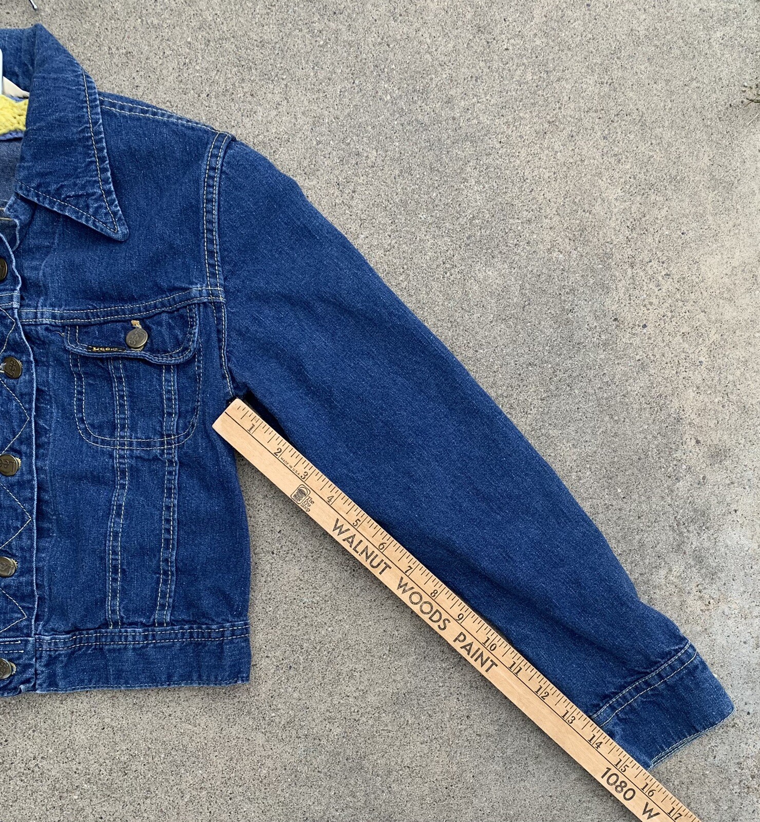 vintage Lady Lee denim jacket jean jeans jacket made in USA Size 7 8
