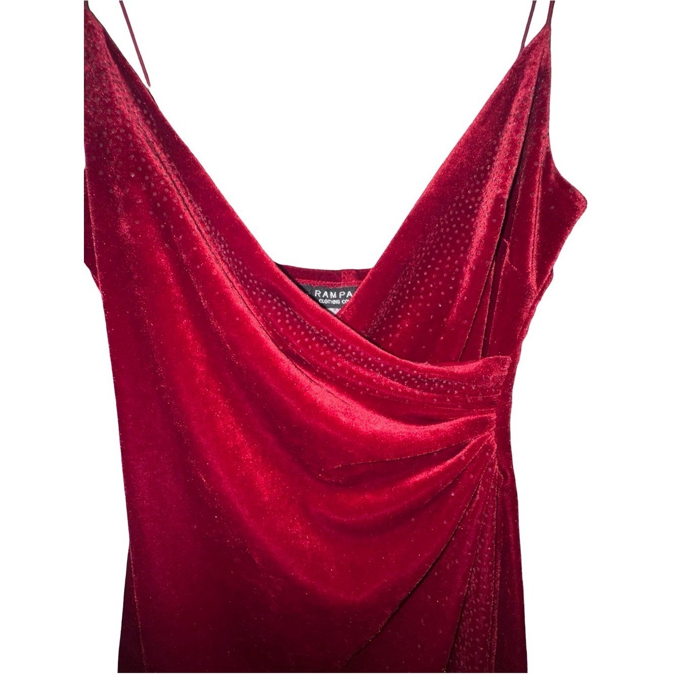 Rampage VTG mob wife vampy Red Velvet Slip Dress Sz S Y2K Gossip Girl Midi Dress