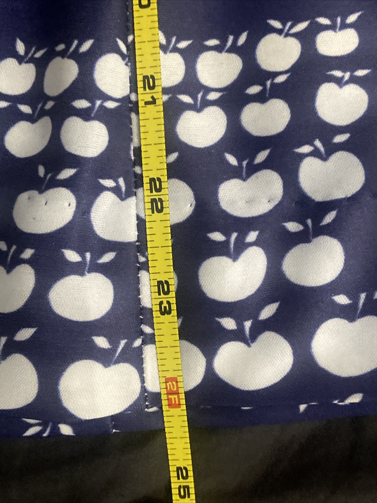 Vtg 70s Marie Shalom NY 3pc Set Apple Print Navy Top & Skirt 10 Geek Rockabilly