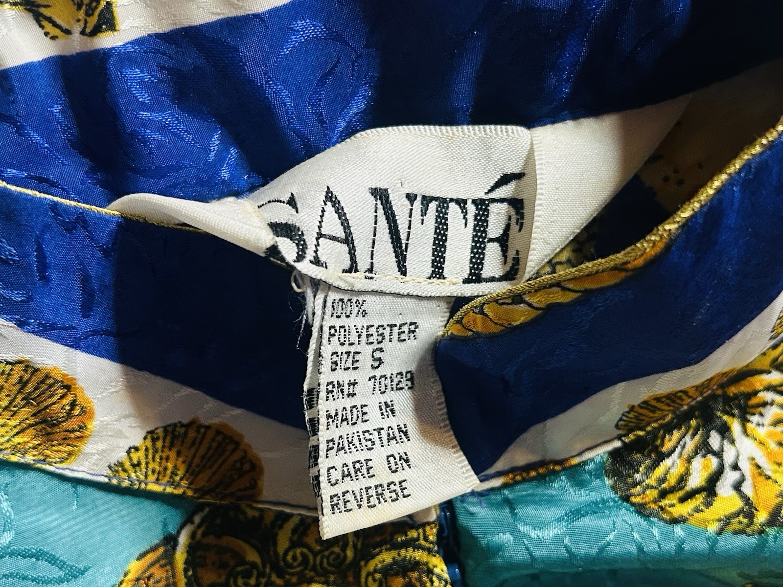 Vintage ‘Santé Classics’ 1980s kaftan lounge dress one size fits most Costal
