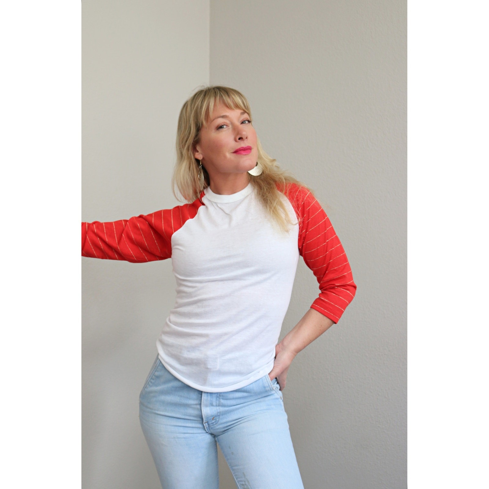 1970’s Deadstock Vintage Sasson Paper Thin Raglan Shirt ~ Women’s XS SM MD ~