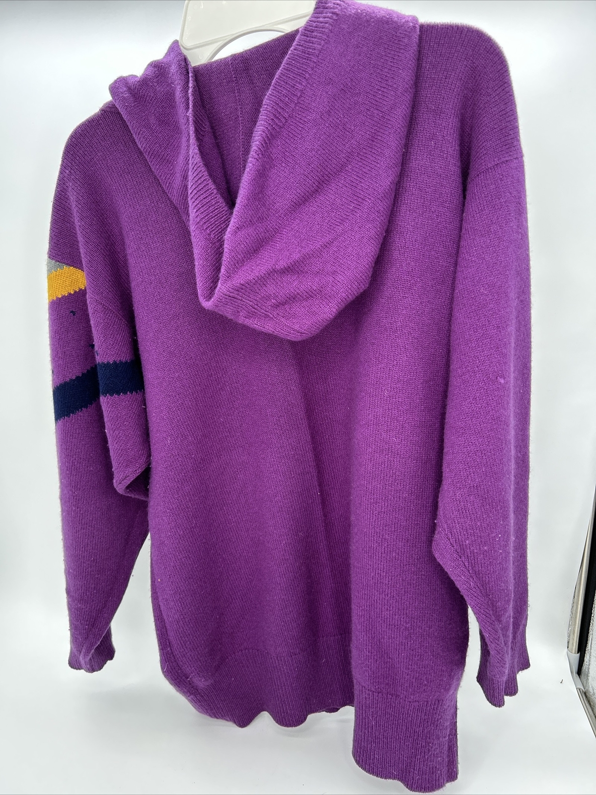 Intarisa Purple Hoodie Sweater 1980s Memphis Style Zig Zag Retro 80s 90s Vintage