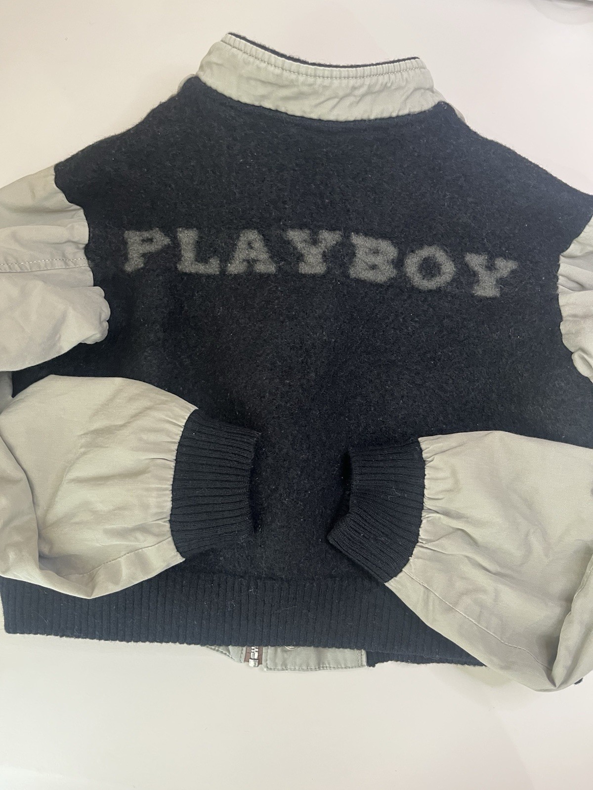 🖤Vintage Playboy Wool Crop Cargo Bomber Jacket Size M 80’s/90’s Military
