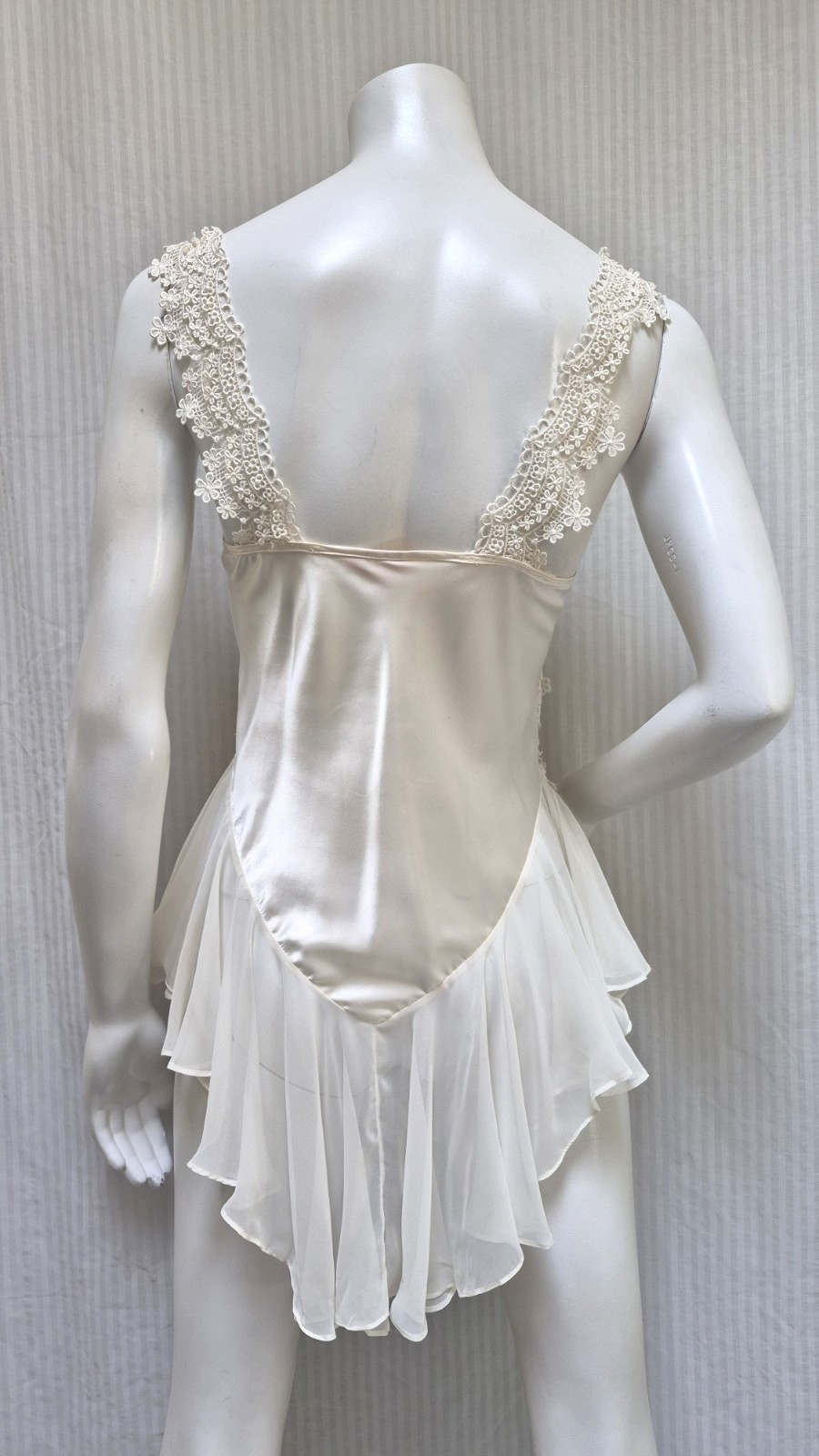 Vintage FLORA Nikrooz NIGHTGOWN Fairy Corset Top CHIFFON Satin Lace – Size S