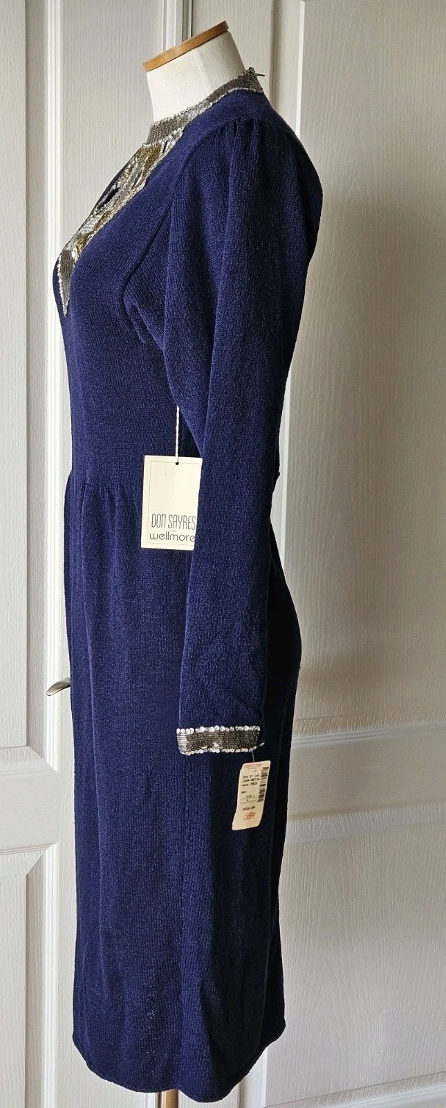 RARE $550 NEW Vintage Don Sayres for Wellmore Saks Fifth Ave Size 4 Knit Dress
