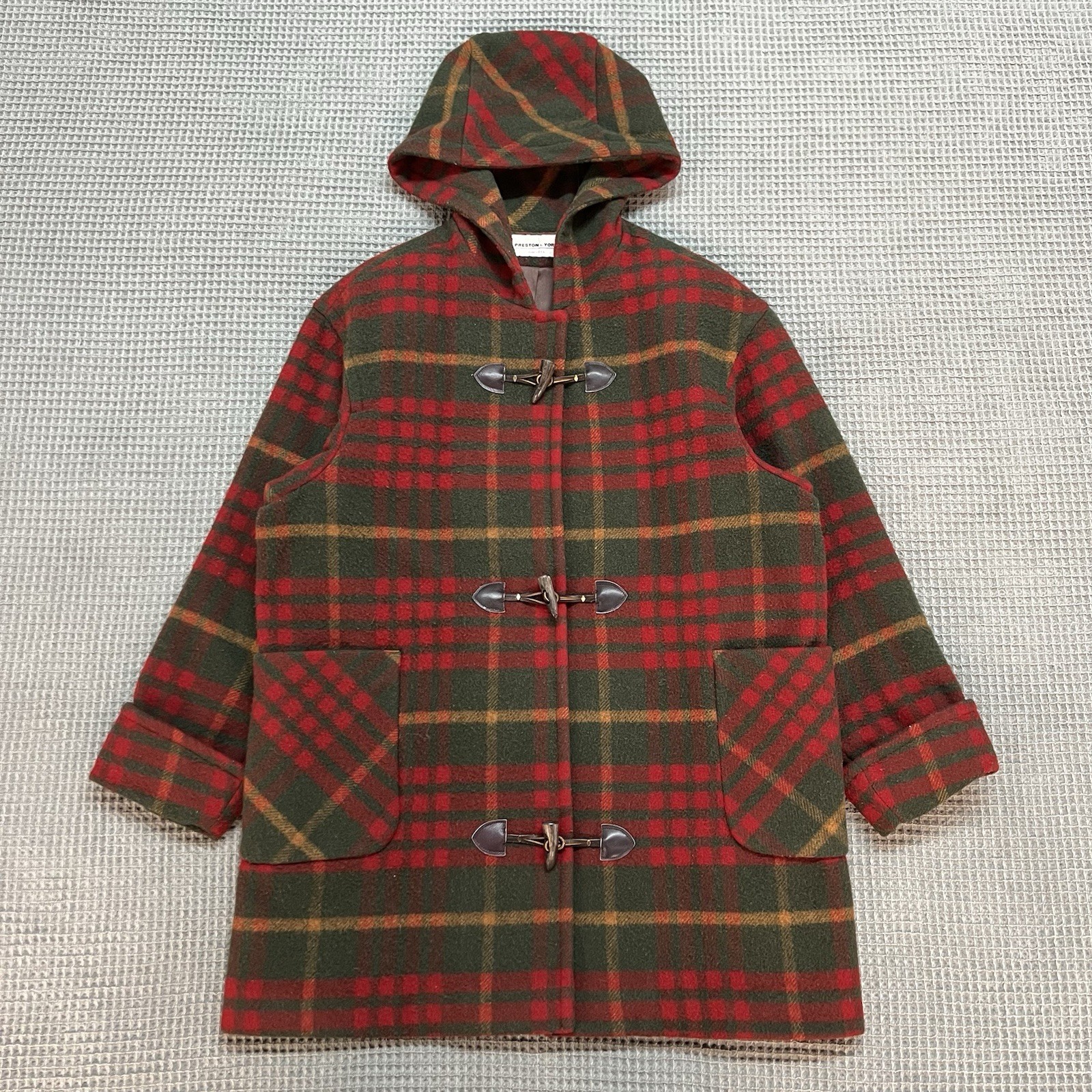 Vintage Preston & York Plaid Duffle Coat Women’s XL