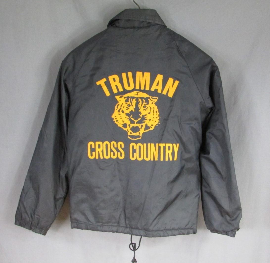 Vintage 1970s Truman Cross Country Coach Jacket w/ Tiger Black Lined Windbreaker