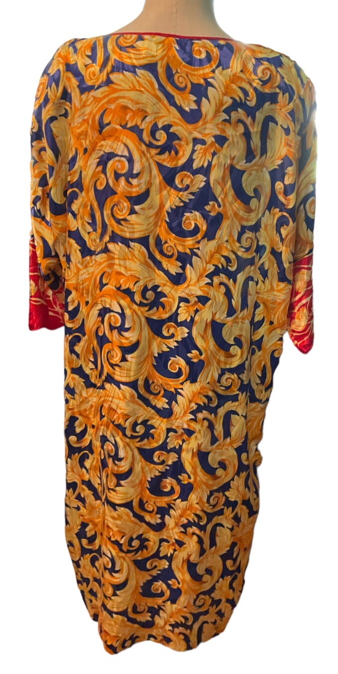 MARY MAFADDEN Vintage 80s ONE SIZE Hostess Gown Kaftan Muumuu Loungewear