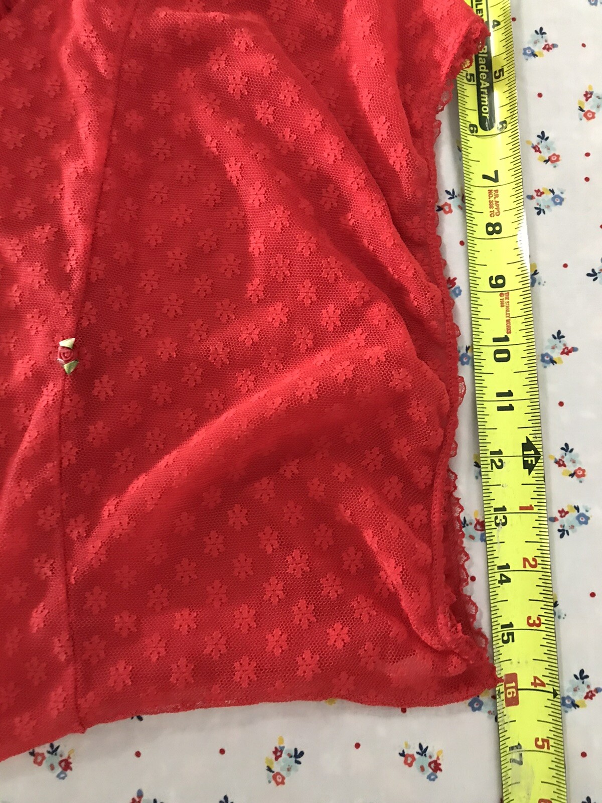 VINTAGE Spotlight Beautiful Red Panties 100% Nylon Size S
