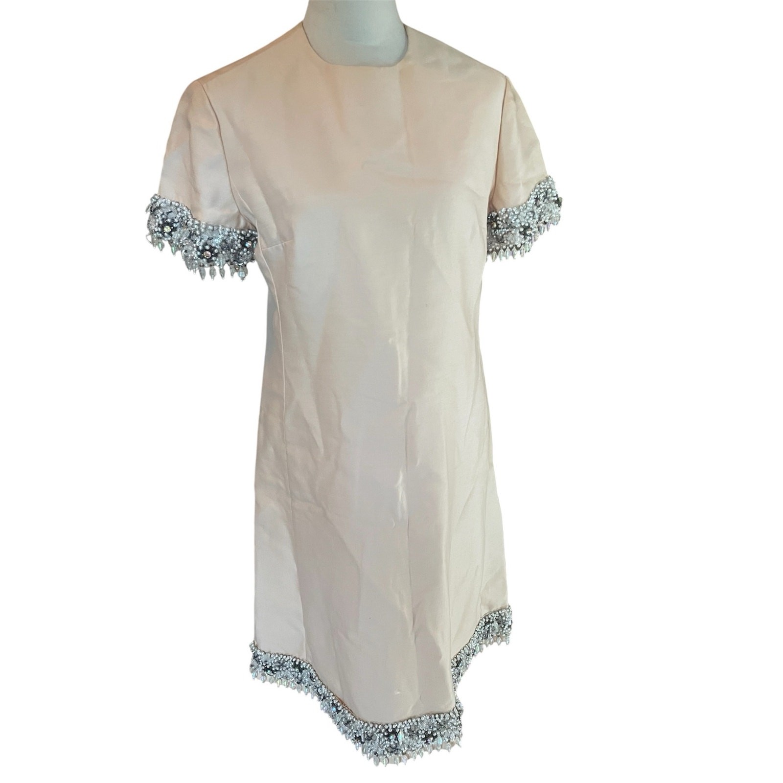Vintage 60’s British Crown Colony of Hong Kong Shift beaded Midi dress