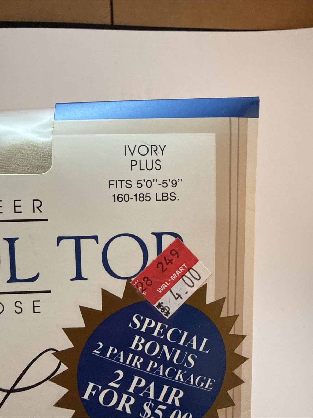 New Queen Size Pantyhose. All Made In USA. Two Ivory One Black *see photos*