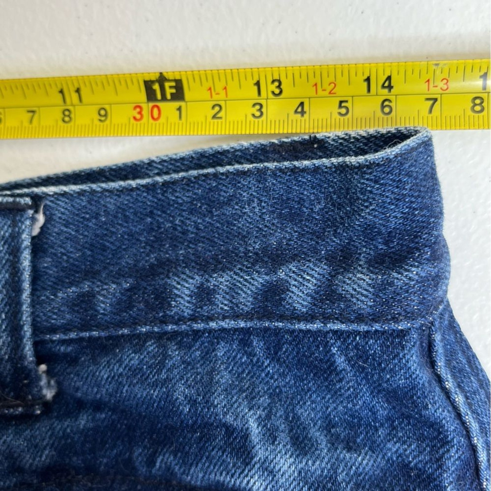 Vintage Western Ethics High Waisted Pleated Blue Denim Bareback Jean Women 11/12