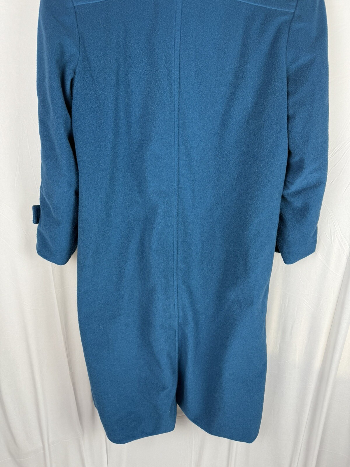 Vintage Kashmiracle by Wellington Made in USA Teal Long Coat 80’s Retro