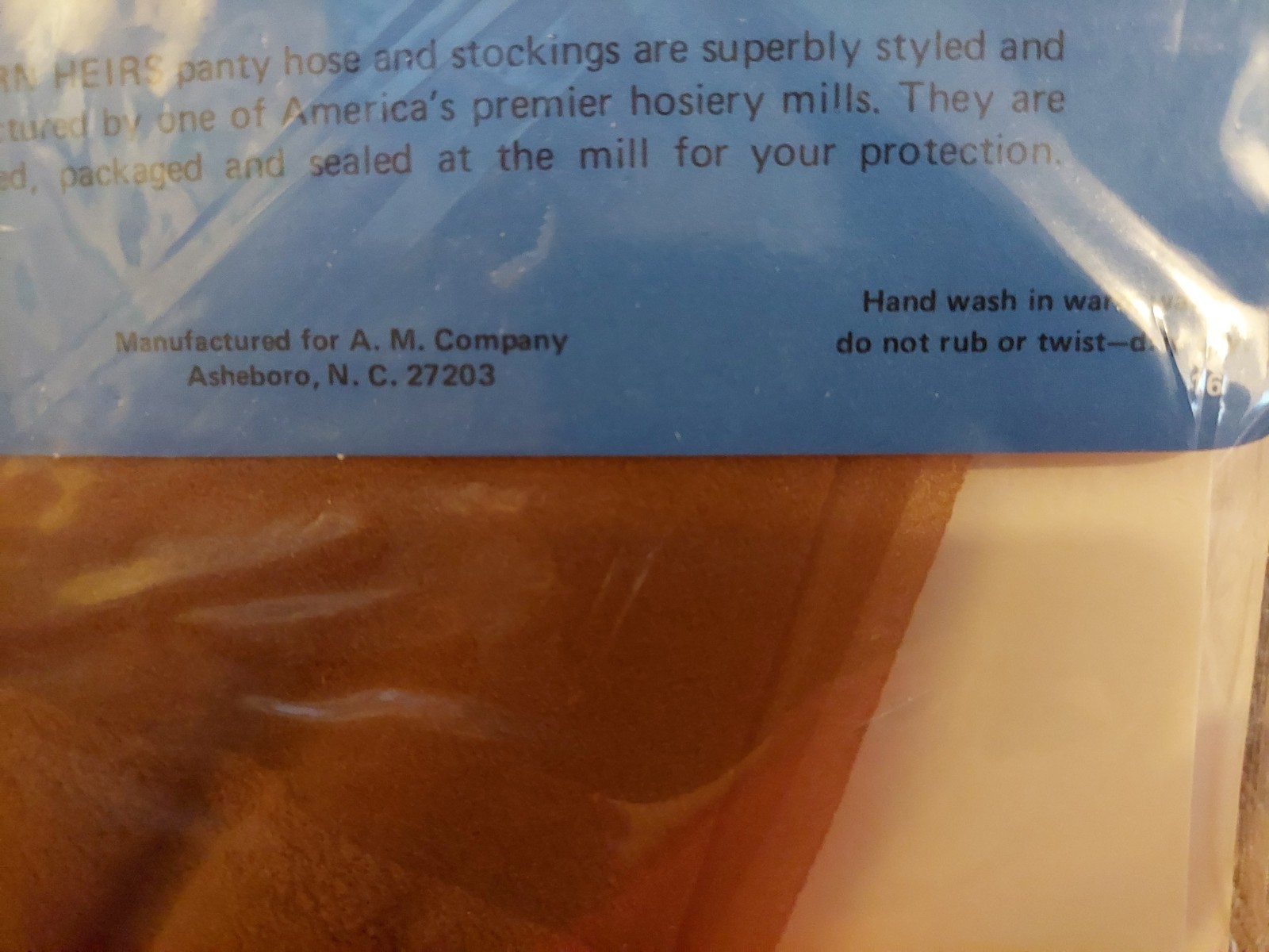 Vintage Pantyhose Modern Heirs Stockings Color Suntan Size Extra Tall BAMA2