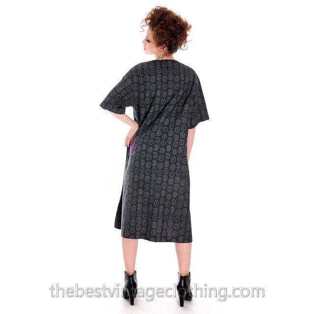 VTG 80s Marimekko Vuokko Nurmesniemi Takki Cotton Tent Dress Sz 38/10 44 Bust