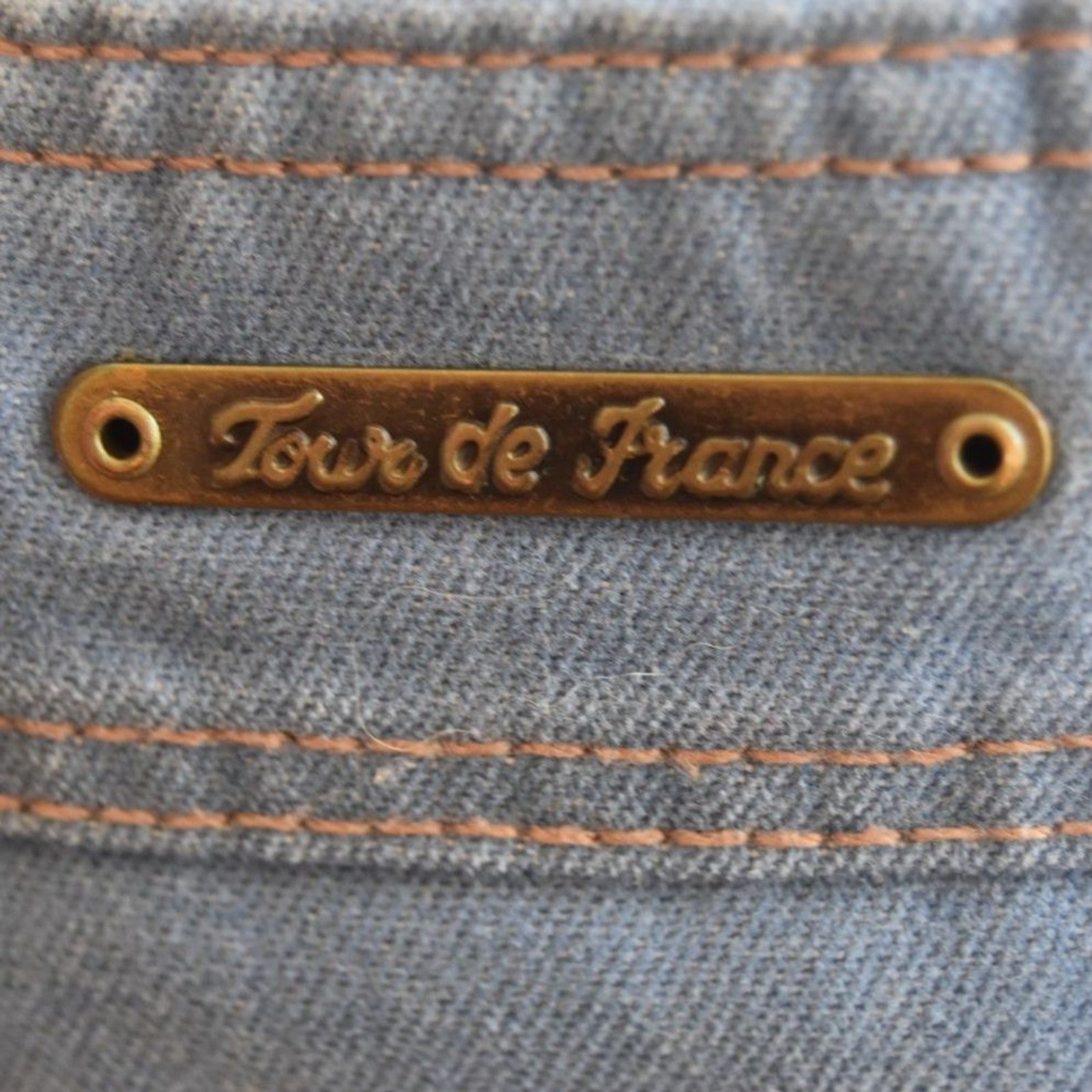 Vintage 70s Tour de France Light Blue Denim Jeans France 30×31 Mod