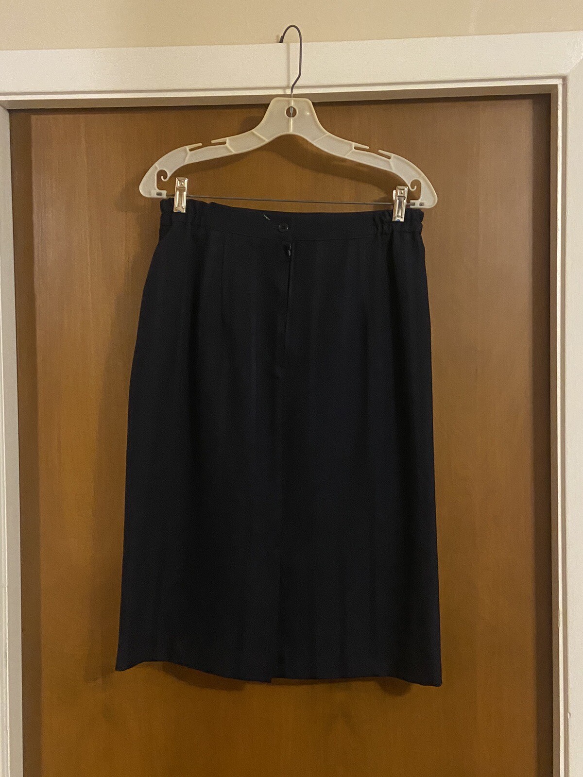 Vintage Chad Stevens Skirt Suit Women’s 14 Navy Career Retro USA Made NWT