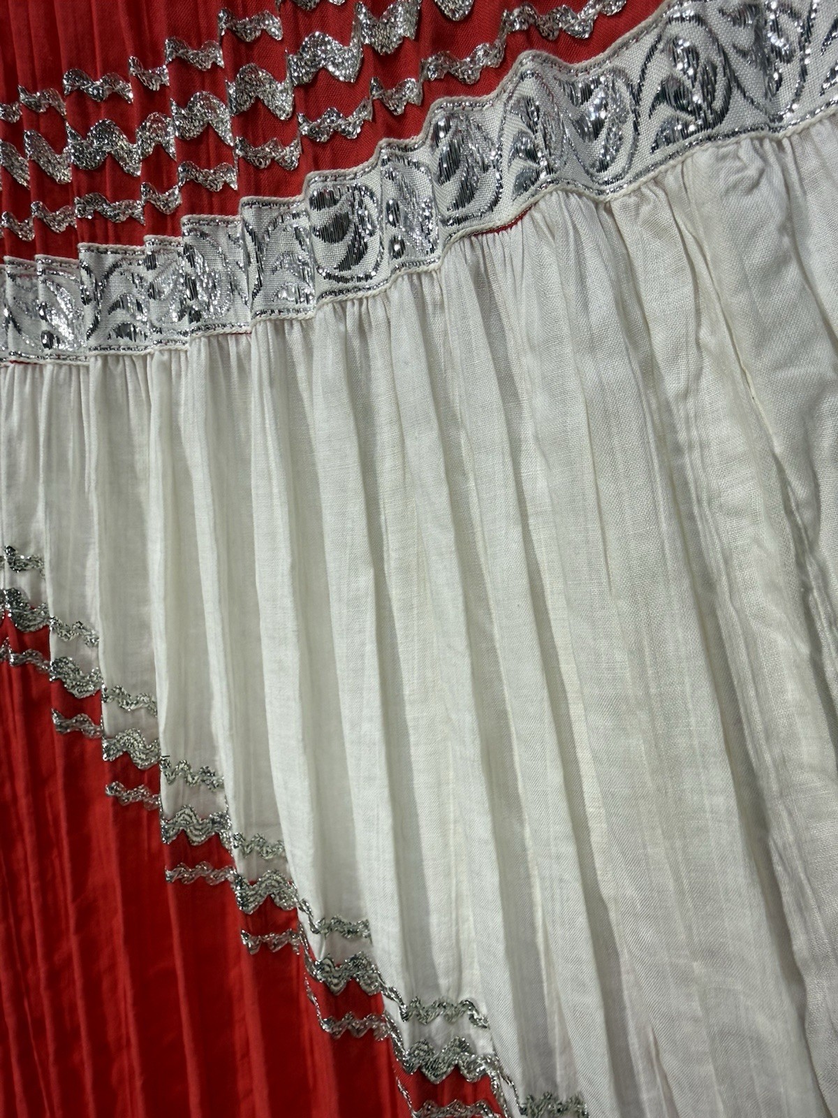 Rodeo Skirt Western Cowgirl Texas Square Native Dance Handmade Pleats VTG SZ 28