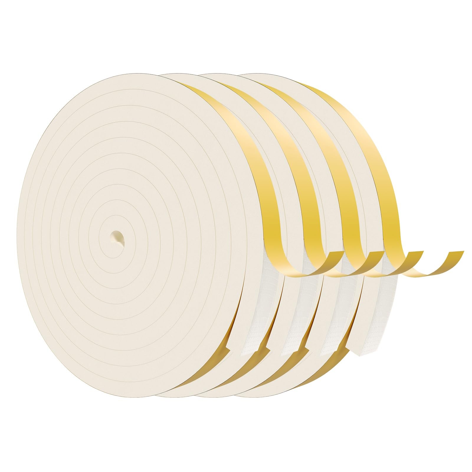 Egofix White Weather Stripping Door Seal Foam Tape Insulation, Weatherproof