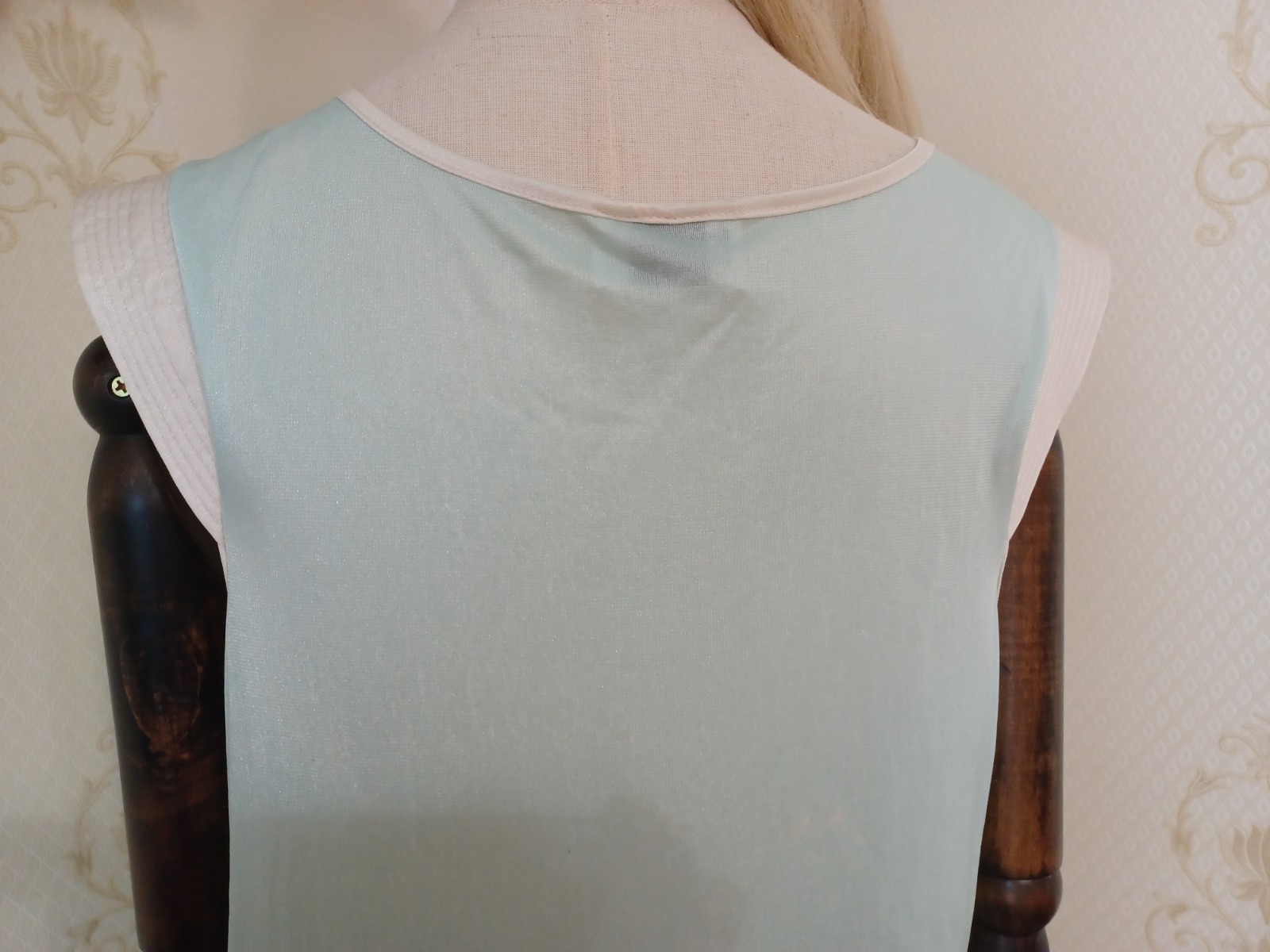 Vintage 1960s/70s Paramount Sea Green/Floral Fairy Cottagecore Lingerie Dress