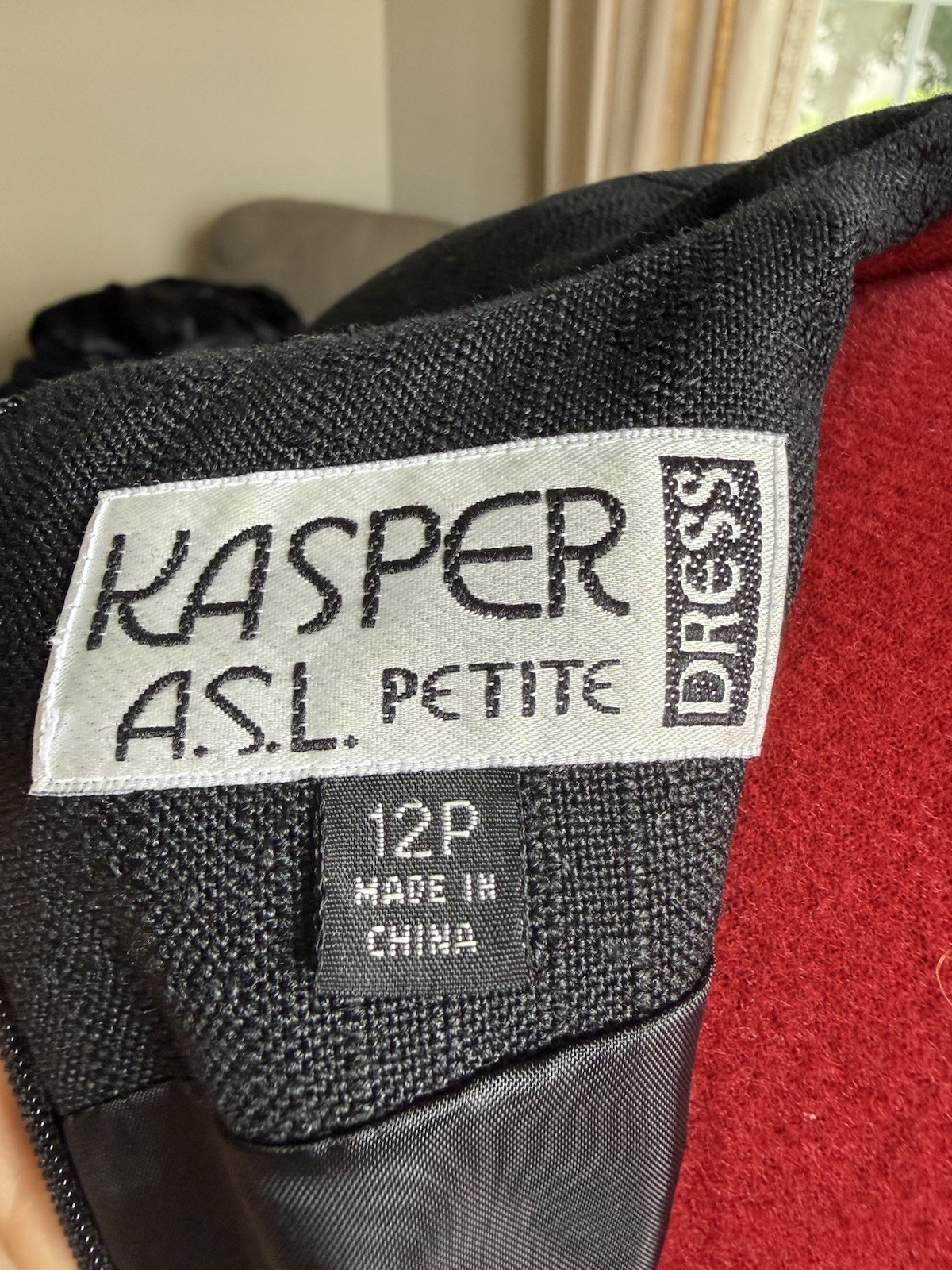Vintage Kasper A.S.L. Sheath Dress With Button Details Size 12P