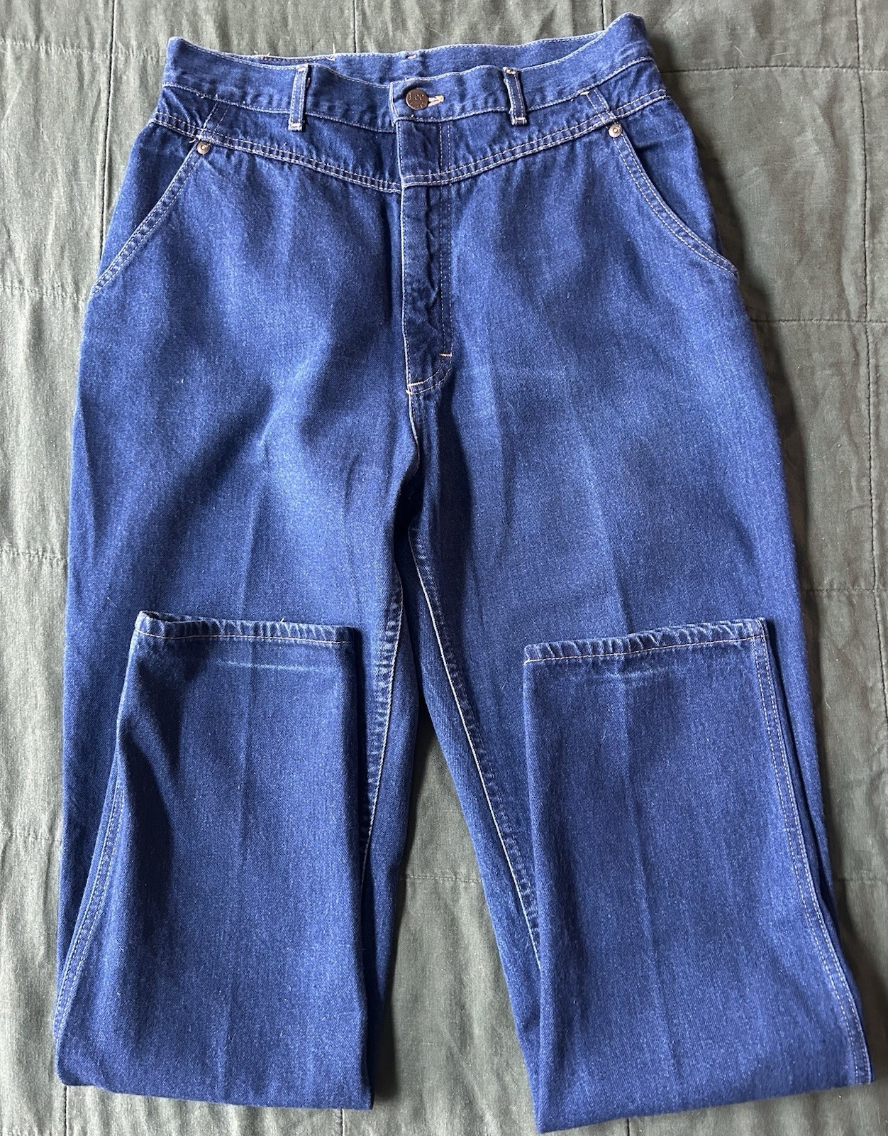 Vintage 1980’s Women’s Jeans Lee Riders Yoke TALL Union Made In USA 30×31 Sz 16