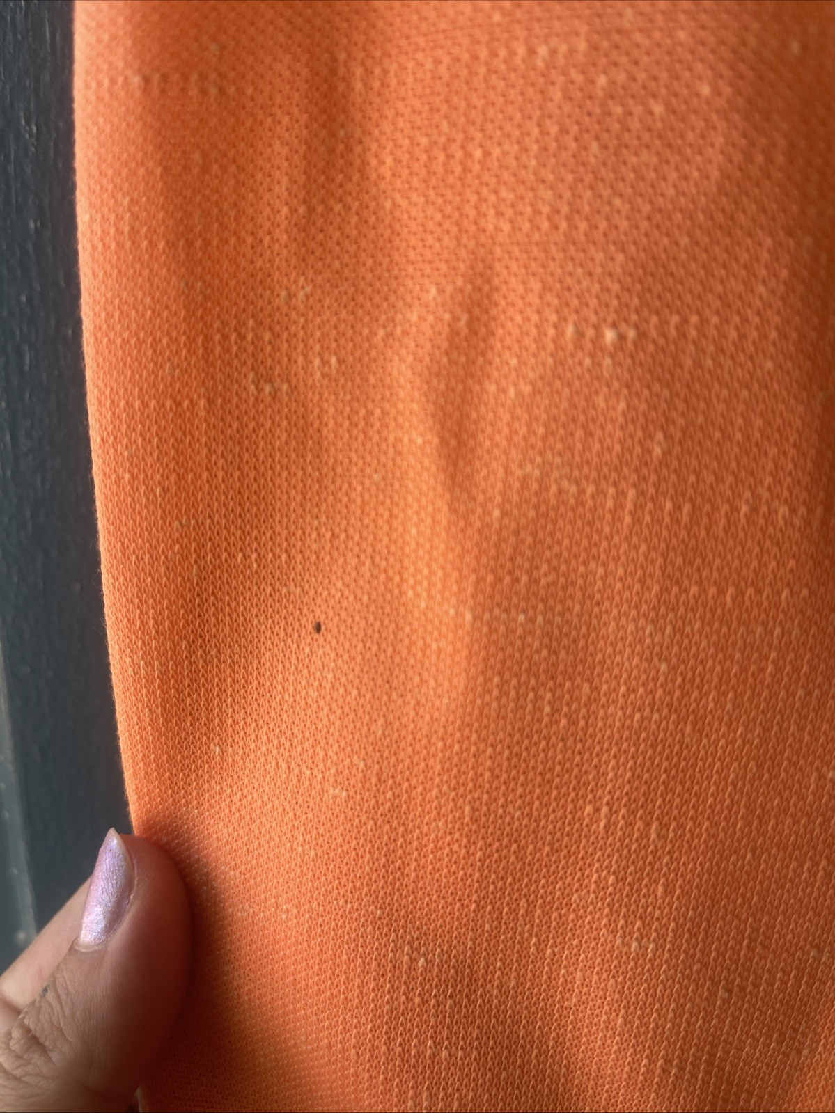 Vintage 70s Haypence Women’s Retro Orange Funky Polka Dot Collar Dress Small