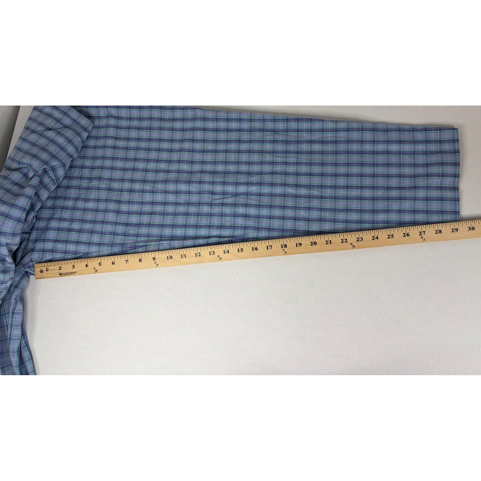 David Brooks Vintage Plaid Pleated Pants Blue Green High Waist Tapered Size 12