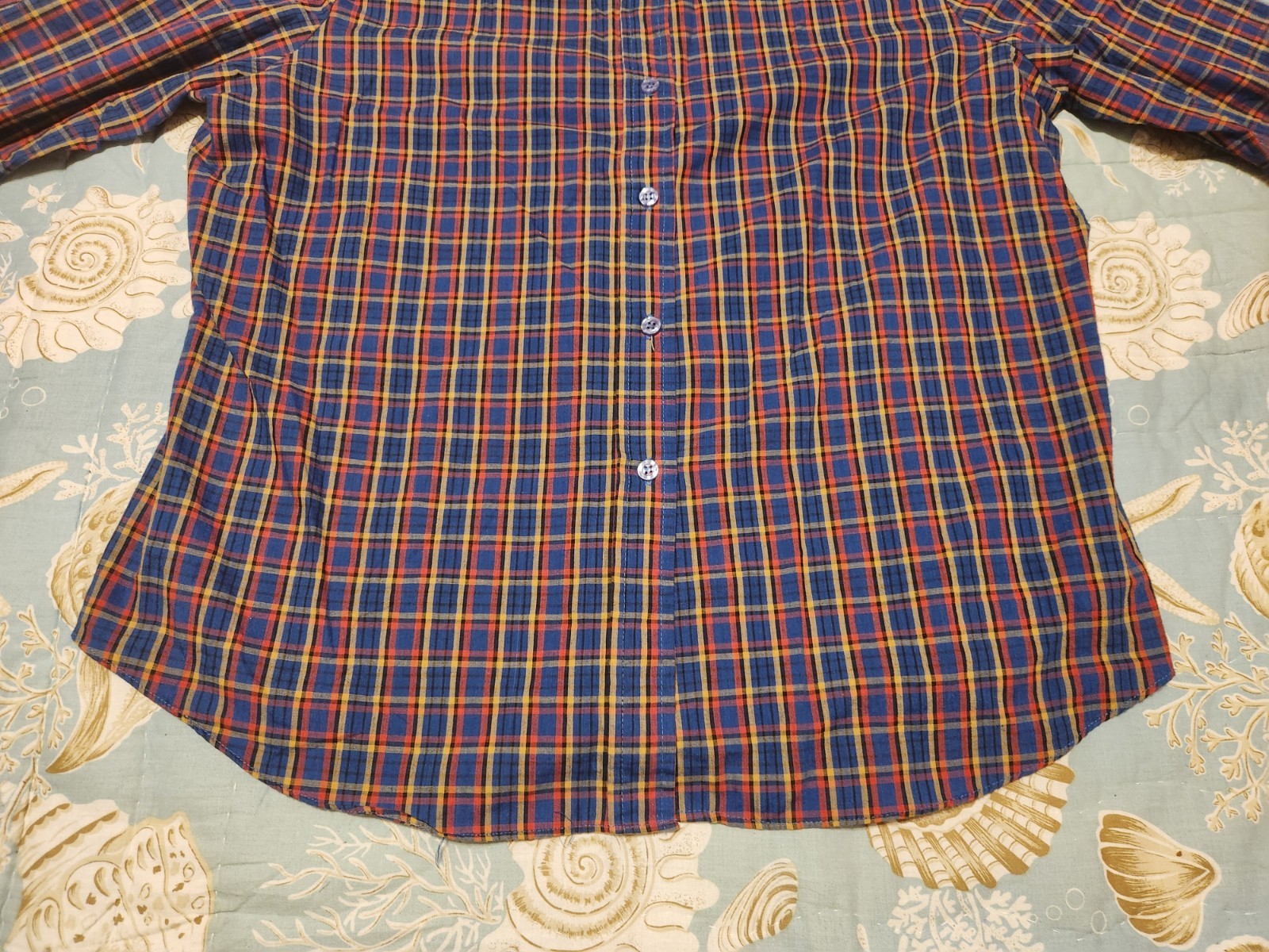 Vintage Plaid Shirt 70’s 80’s Sears The Fashion Place Size 18